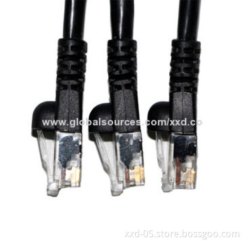 Black Color 3m Cat6 Patch Cables, UTP 26AWG Copper, 250MHz Frequency, Passed Fluke Test